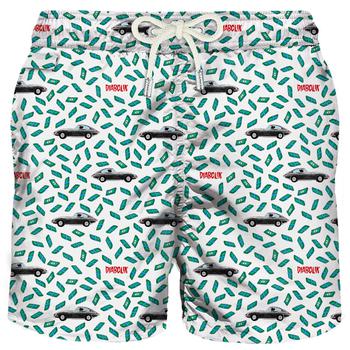 商品Mc2 Saint Barth | MC2 Saint Barth Man Light Fabric Swim Shorts With Car And Money Print | Diabolik Special Edition,商家Italist,价格¥1143图片