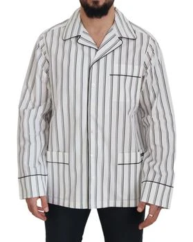 Dolce & Gabbana | Dolce & Gabbana White Stripes Cotton Pajama Sleepwear Shirt,商家SEYMAYKA,价格¥1328