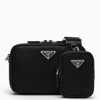 Prada | Black Brique bag in Re-Nylon and Saffiano leather 满$110享9折, 独家减免邮费, 满折