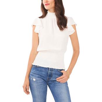 1. State, 1. State | Women's Flutter Short Sleeve Smocked Neck Top商品图片 