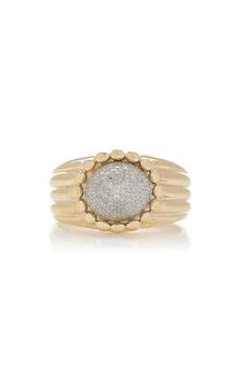 Yvonne Leon | Yvonne Leon - Fluted 9K Yellow Gold Diamond Ring - Gold - US 7 - Moda Operandi - Gifts For Her,商家Fashion US,价格¥19252