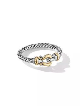 David Yurman | Petite Buckle Ring in Sterling Silver,商家Saks Fifth Avenue,价格¥3563