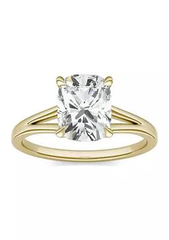 Charles & Colvard, Charles & Colvard | Charles & Colvard 2.36 ct. t.w. Lab Created Elongated Cushion Moissanite Solitaire Ring in 14k Yellow Gold商品图片 