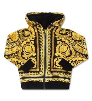 推荐Versace Kids Barocco Printed Long-Sleeved Hoodie商品