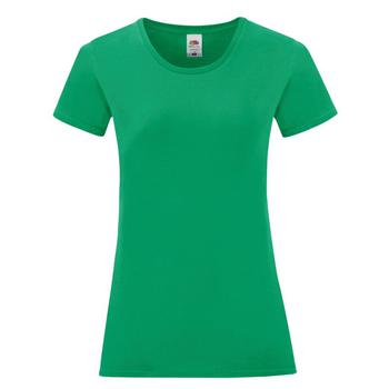 推荐Fruit Of The Loom Womens/Ladies Iconic T-Shirt (Kelly Green)商品