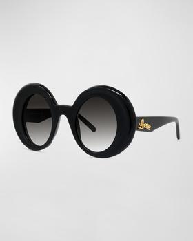 推荐Gradient Logo Round Acetate Sunglasses商品