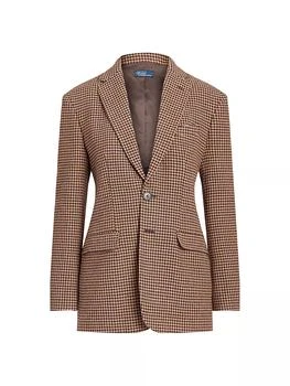 Ralph Lauren | Houndstooth Tweed Cotton-Wool Blazer 7.5折