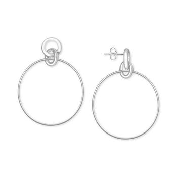 Essentials Jewelry, Essentials | Circle Link Drop Earrings in Silver-Plate商品图片 5折×额外7折, 额外七折