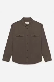 FRAME | Men's Fashion Denim Shirt In Dark Olive,商家Premium Outlets,价格¥1070