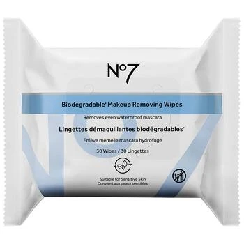 No7 | Biodegradable Makeup Removing Wipes,商家Walgreens,价格¥62