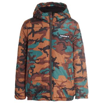 添柏岚外套, Timberland | Timberland Printed Puffer Jacket - Boys' Grade School商品图片 5.4折