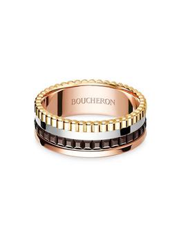 商品Boucheron | Quatre 18K Yellow, Pink, Brown & White Gold Stacked Ring,商家Saks Fifth Avenue,价格¥31339图片