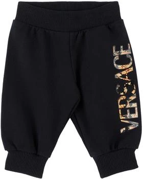 Versace | 黑色 Barocco 婴儿运动裤,商家SSENSE CN,价格¥1115