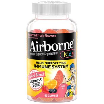 商品Vitamin C, E, Zinc, Minerals & Herbs Kids Immune Support Supplement Gummies Assorted Fruit图片