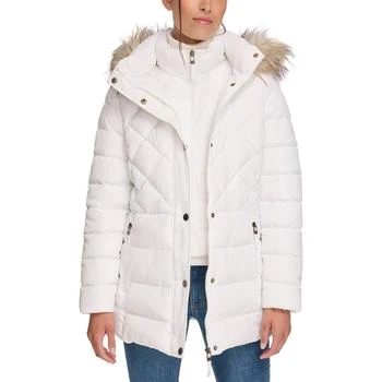 Tommy Hilfiger | Women's Bibbed Faux-Fur-Trim Hooded Puffer Coat, Created for Macy's 3.1折
