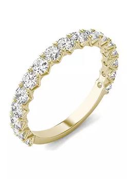 Charles & Colvard, Charles & Colvard | Charles & Colvard 1.08 ct. t.w. Lab Created Moissanite Semi-Eternity Band in 14k YellowGold商品图片 