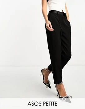 ASOS | ASOS DESIGN Petite tux tapered trousers in black 5.5折, 独家减免邮费