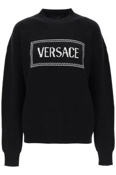推荐Versace crew neck sweater with logo inlay商品