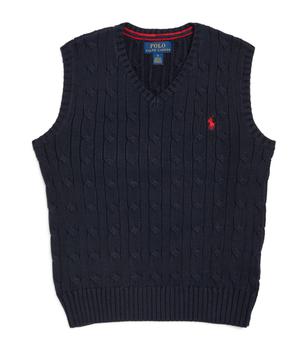商品Ralph Lauren | Cotton Cable Knit Vest (6-14 Years),商家Harrods,价格¥702图片