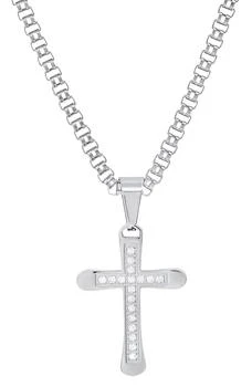 推荐Stainless Steel Simulated Diamond Cross Necklace商品