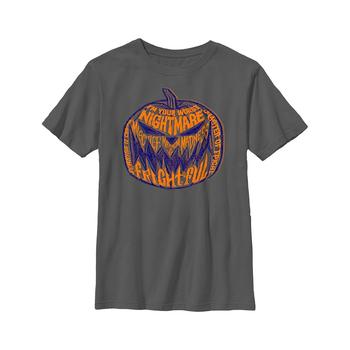 推荐Boy's The Nightmare Before Christmas Pumpkin King Script  Child T-Shirt商品