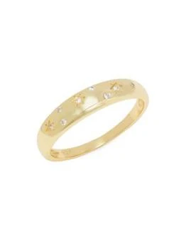Shashi | 14K Goldplated & Cubic Zirconia Ring,商家Saks OFF 5TH,价格¥243