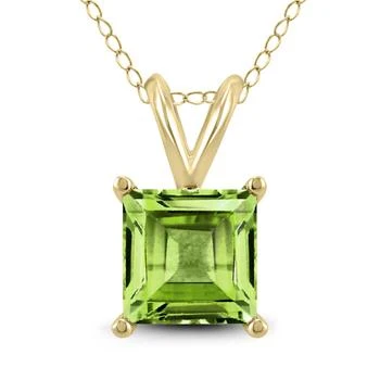 SSELECTS | 14K  5Mm Square Peridot Pendant,商家Premium Outlets,价格¥1654