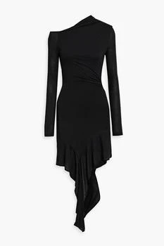 Helmut Lang | One-shoulder draped jersey mini dress 4折