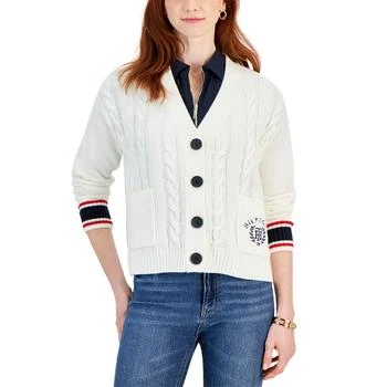 Tommy Hilfiger | Women's Varsity-Stripe Button Cardigan,商家Macy's,价格¥347