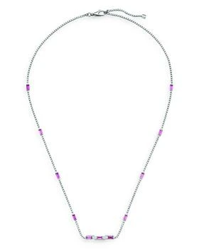 Gucci | 18K White Gold Link to Love Rubellite Box Link Collar Necklace, 16.5-17.5",商家Bloomingdale's,价格¥31970