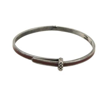 小棕瓶, Bottega Veneta | Bottega Veneta Women's Brown / Silver Enamel Metal Woven Small Bracelet 431538 2240商品图片 4折