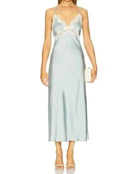 Elodie | Evy Slip Dress In Aqua Blue,商家Premium Outlets,价格¥985
