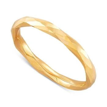 Macy's | Polished Twist-Look Band in 10k Gold, Rose Gold & White Gold,商家Macy's,价格¥2603