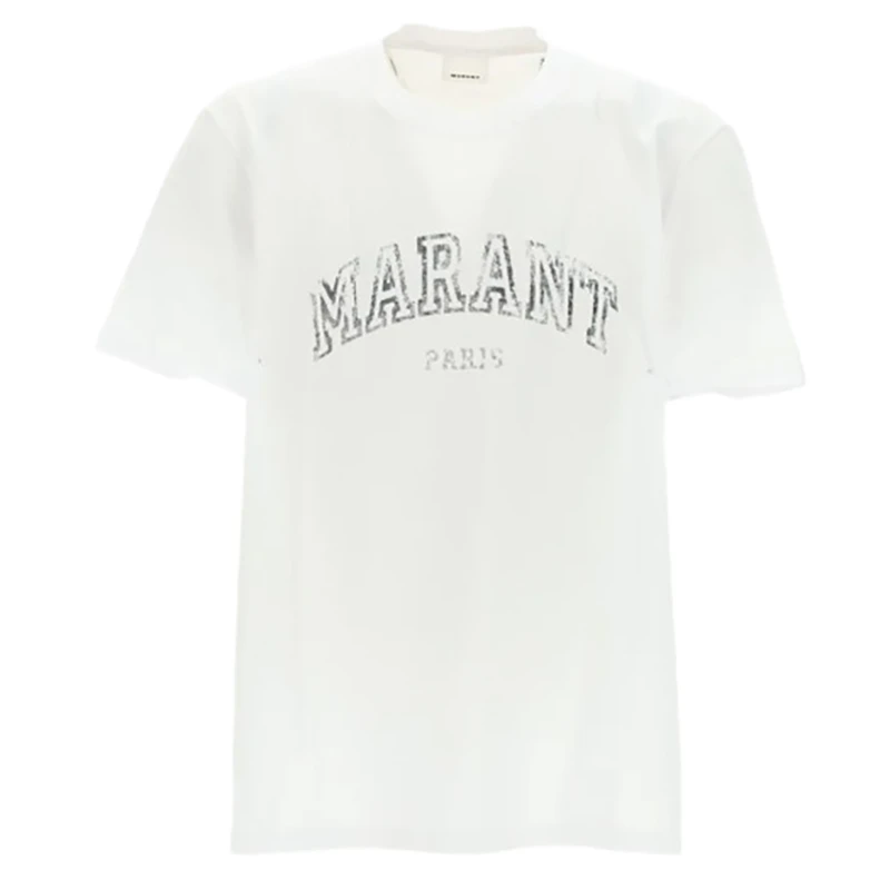 推荐ISABEL MARANT 男士纯棉大LOGO短袖圆领T恤（2色可选）商品