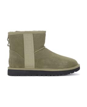 ugg雪地靴好不好, UGG | Ugg Side Logo Ankle Boots In Olive Green Suede商品图片 