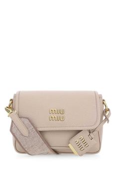 Miu Miu | Miu Miu Logo Plaque Fold-Over Shoulder Bag商品图片,7.3折