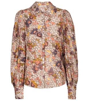 推荐Circe floral cotton-blend blouse商品
