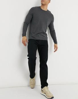 迈克达威, Jack & Jones | Jack & Jones Intelligence Mike straight fit jeans in black商品图片 