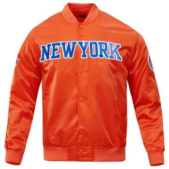 推荐Pro Standard Knicks Big Logo Satin Jacket - Men's商品
