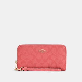 Coach Outlet Long Zip Around Wallet In Signature Canvas product img