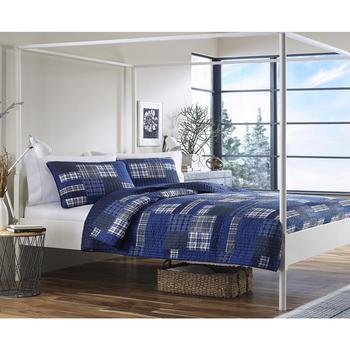 Eddie Bauer评价, Eddie Bauer | Eastmont Navy Reversible 2-Piece Twin Quilt Set商品图片 