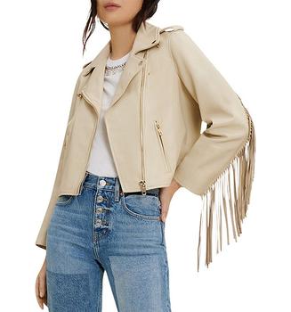 maje外套, Maje | Bexol Fringe Sleeve Leather Jacket商品图片 5折