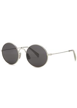 推荐Silver-tone round-frame sunglasses商品