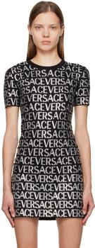 Versace | 黑色水钻 T 恤商品图片,