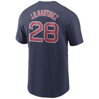 NIKE | Men's J.D. Martinez Boston Red Sox Name and Number Player T-Shirt商品图片,独家减免邮费