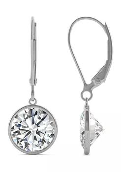 Charles & Colvard, Charles & Colvard | 3-3/4 ct. t.w. Lab Created Moissanite Leverback Earrings in 14k White Gold商品图片 