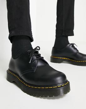 推荐Dr Martens 1461 bex platform 3-eye shoes in black商品