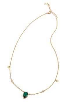 推荐Yellow Gold Vermeil Pear-Cut CZ Pendant Necklace商品