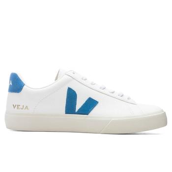 推荐Veja Women's Campo Chromefree Leather - Extra White/Swedish Blue商品