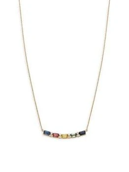 Saks Fifth Avenue | 14K Yellow Gold & Multi Stone Necklace,商家Saks OFF 5TH,价格¥8553